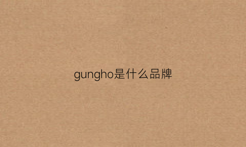 gungho是什么品牌(gh是啥品牌)