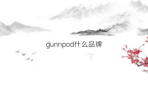 gunnpod什么品牌(gunk是什么品牌)