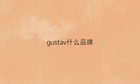 gustav什么品牌(gvs是什么品牌)