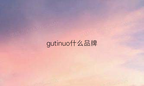 gutinuo什么品牌(guru是什么牌子)