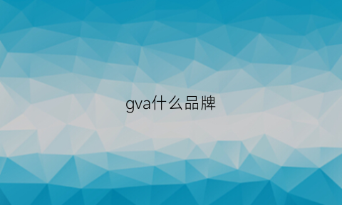 gva什么品牌(gvc是什么品牌)