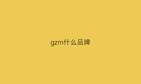 gzm什么品牌(gzznmagic什么牌子)