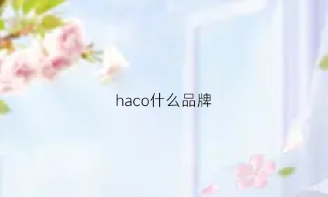 haco什么品牌(hakio是什么品牌)