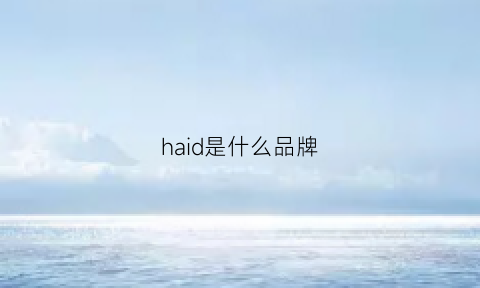 haid是什么品牌(haiiods是什么品牌)