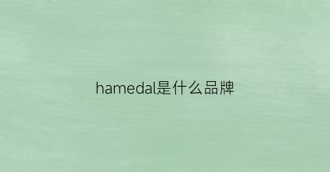 hamedal是什么品牌(ham是什么牌子)