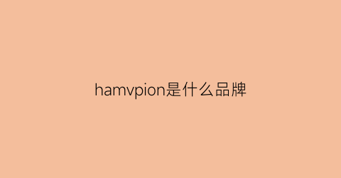 hamvpion是什么品牌(champion什么牌子)