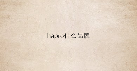 hapro什么品牌(champion什么牌子)