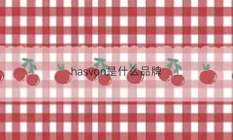 hasvon是什么品牌(hasnesoe是什么品牌)