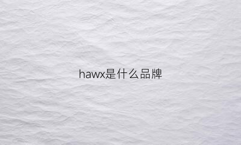 hawx是什么品牌(hawkcompany是什么牌子)