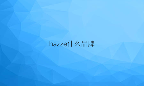 hazze什么品牌(hazzys是什么档次是什么牌子)