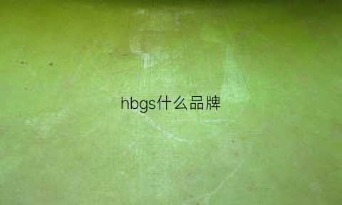 hbgs什么品牌(hb是哪个品牌)