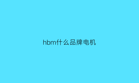 hbm什么品牌电机(hm2电机型号)