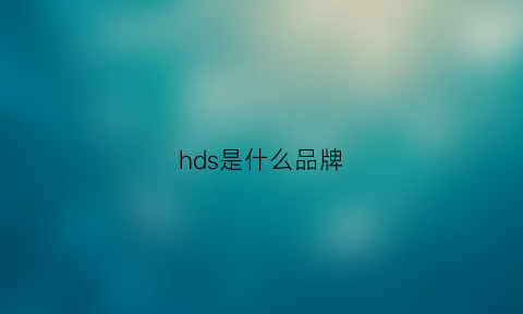 hds是什么品牌(hdx是什么品牌)