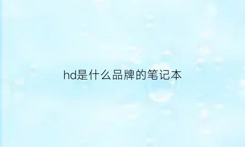 hd是什么品牌的笔记本(hd是什么品牌的笔记本电脑)