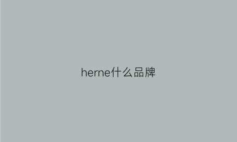 herne什么品牌(herno什么牌子)