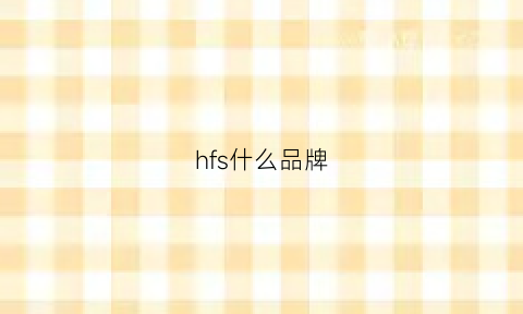 hfs什么品牌