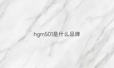 hgm501是什么品牌(hm504)