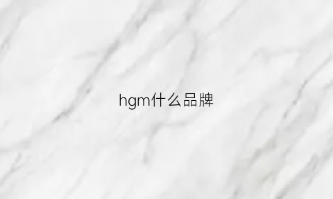 hgm什么品牌(hgm什么品牌女装优势)