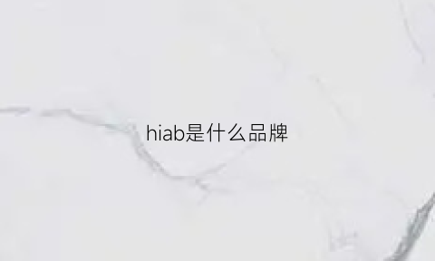 hiab是什么品牌(hha是什么品牌)