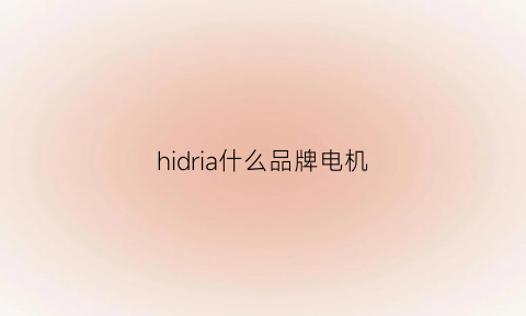 hidria什么品牌电机