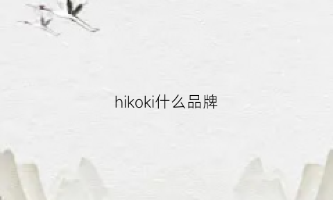 hikoki什么品牌(hikokl是什么牌子)