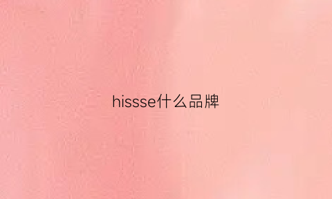 hissse什么品牌(hisso什么牌子)