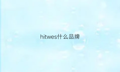 hitwes什么品牌(hitss女装什么牌子)