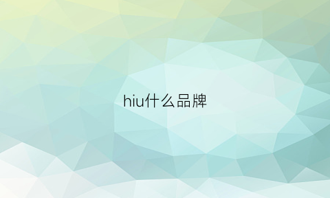 hiu什么品牌(hi牌子)