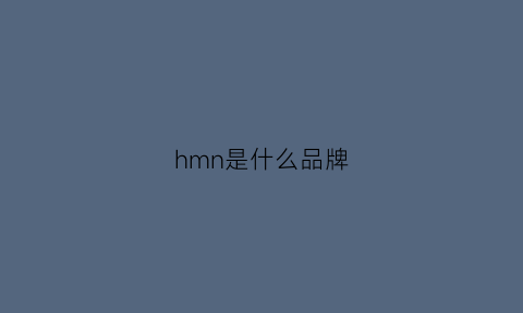 hmn是什么品牌(hm是什么品牌)