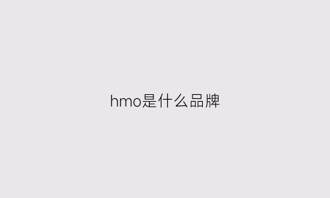 hmo是什么品牌(hmoschino是什么牌子)