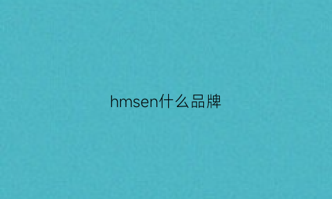 hmsen什么品牌(hmsdan是什么牌子)