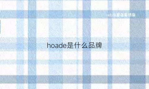 hoade是什么品牌(hod是什么牌子)