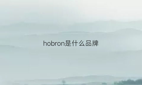 hobron是什么品牌(horshron是什么牌子)