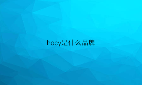 hocy是什么品牌(hoan是什么牌子)