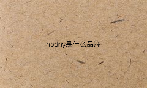 hodny是什么品牌(honyar是什么牌子)