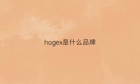 hogex是什么品牌(hook是什么牌子)