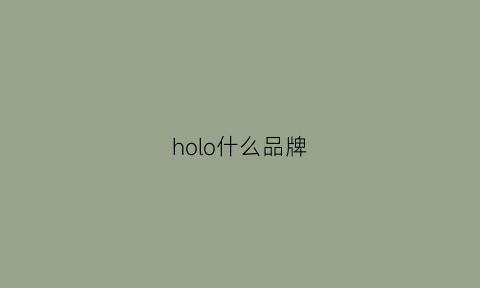 holo什么品牌