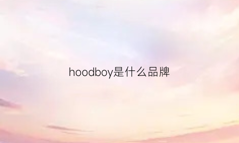 hoodboy是什么品牌(hommeboy是什么牌子)