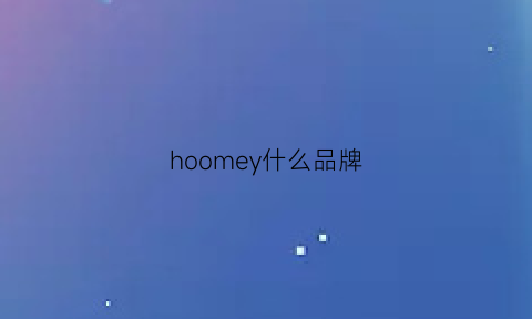 hoomey什么品牌(hoomay是什么牌子)