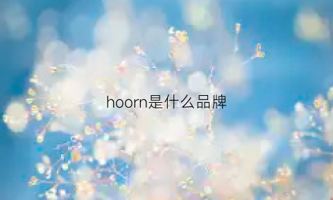 hoorn是什么品牌(honour是什么牌子衣服)