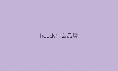 houdy什么品牌(hoodie是什么牌子)