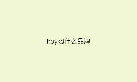 hoykd什么品牌