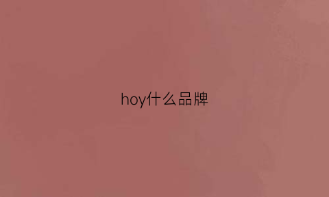 hoy什么品牌(honor是什么牌子手机)