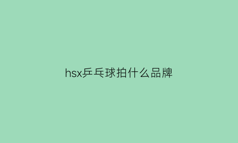 hsx乒乓球拍什么品牌(dhs乒乓球拍)