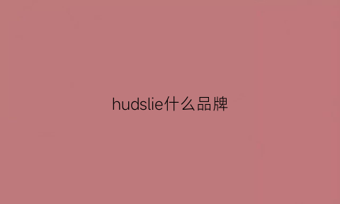 hudslie什么品牌(huldr是什么品牌)