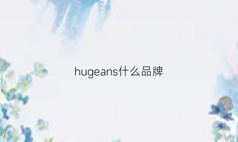 hugeans什么品牌(hush是什么品牌)