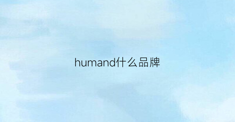 humand什么品牌(品牌humanmade)