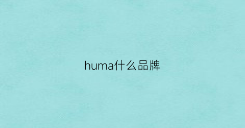 huma什么品牌(hum是大牌子吗)