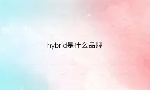 hybrid是什么品牌(hybrid什么牌子衣服)