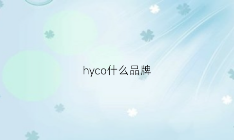 hyco什么品牌